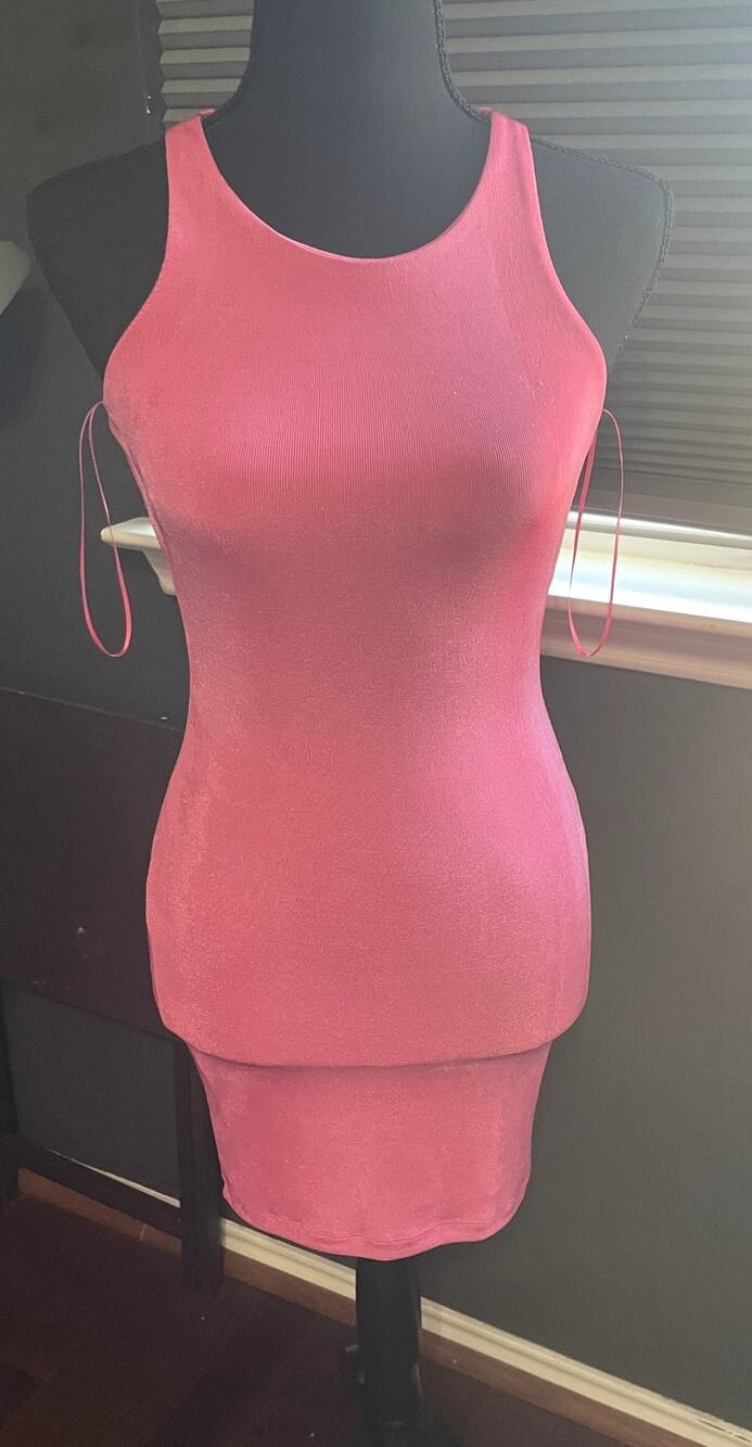 Lioness Pink High Neck Sleeveless Bodycon Maxi Dress Size XS